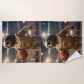 Hoops and Hangs: De Slam Dunking Luiaard, Strandlaken (Voorkant)