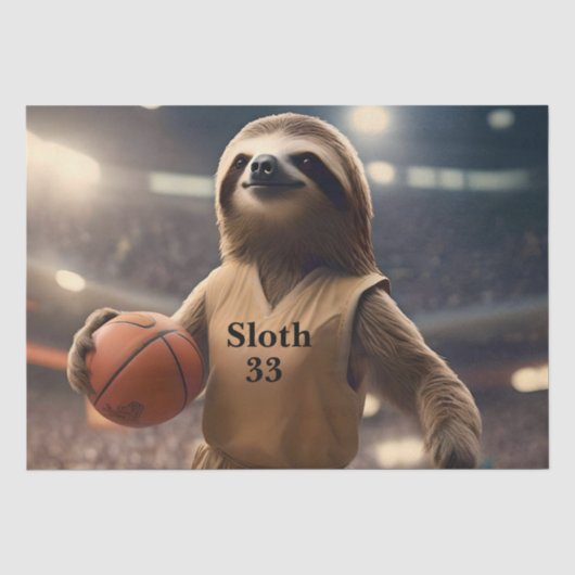 Hoops and Hangs: De Slam Dunking Luiaard, Tissuepapier (Voorkant)
