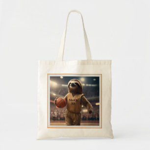 Hoops and Hangs: De Slam Dunking Luiaard, Tote Bag