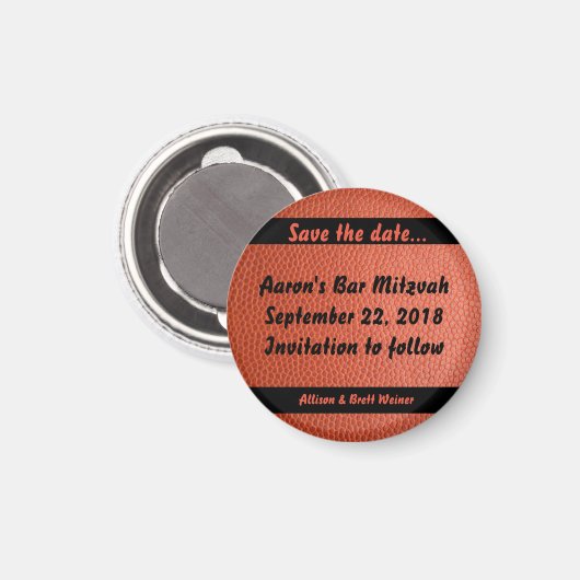 Hoops Bar Mitzvah Magnet (Voorkant / Achterkant)