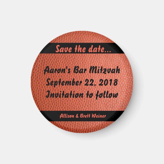 Hoops Bar Mitzvah Magnet (Voorkant)