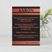 Hoops Bar Mitzvah Uitnodiging (Staand voorkant)