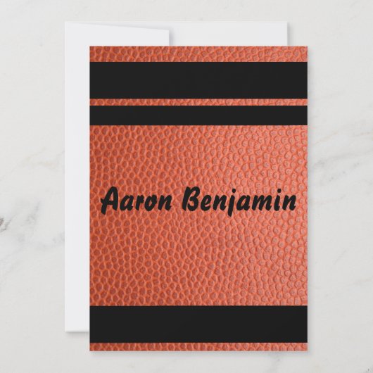 Hoops Bar Mitzvah Uitnodiging (Achterkant)