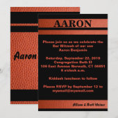 Hoops Bar Mitzvah Uitnodiging (Voorkant / Achterkant)