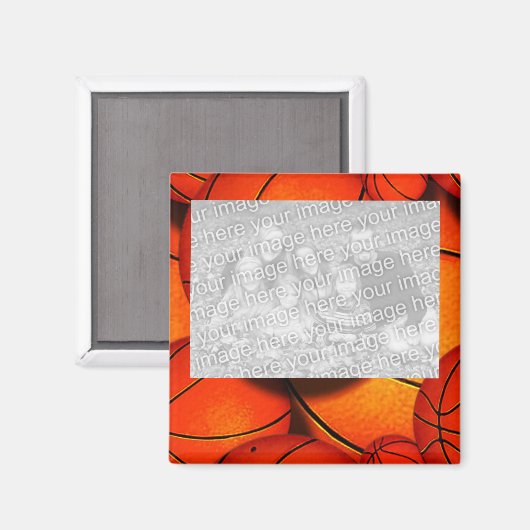HOOPS: basketbal foto magneet (Voorkant / Achterkant)