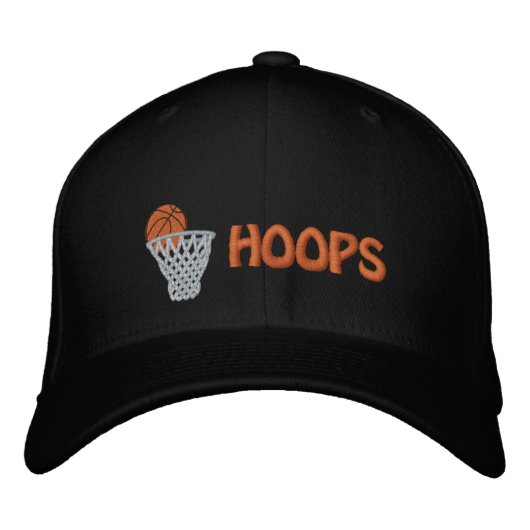 HOOPS Basketbal op maat geborduurde honkbalpet Pet (Voorkant)