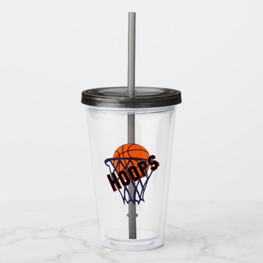 Hoops Basketball & Net Acryltumbler Acryl Drinkbeker (Voorkant)