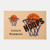 Hoops Basketball & Net Any Name Deuren Mat (Voorkant)