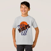 Hoops Basketball & Net Boys T-shirt (Voorkant volledig)