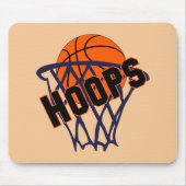 Hoops Basketball & Net Mousepad Muismat (Voorkant)