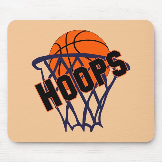 Hoops Basketball & Net Mousepad Muismat (Voorkant)