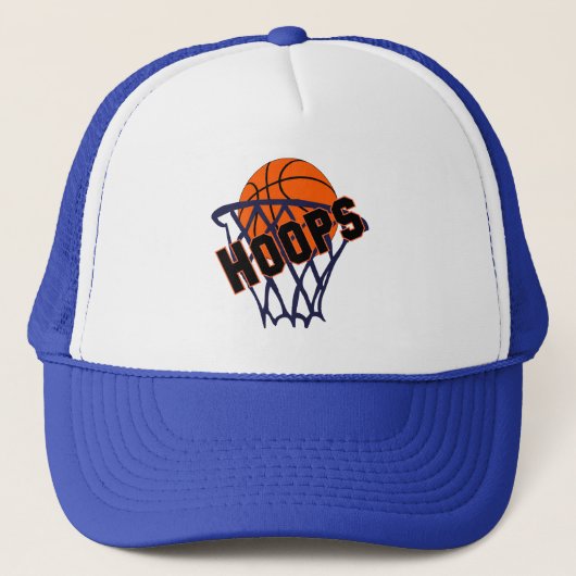 Hoops Basketball & Net Trucker Hat/Pet Pet (Voorkant)