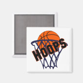 Hoops Basketball & Netkoelkast Magnet (Voorkant / Achterkant)