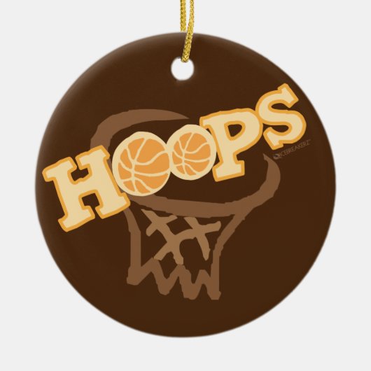 HOOPS BASKETBALL ORNAMENT (Voorkant)
