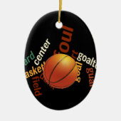 Hoops Basketball Sport Fanatics.jpg Keramisch Ornament (Voorkant)