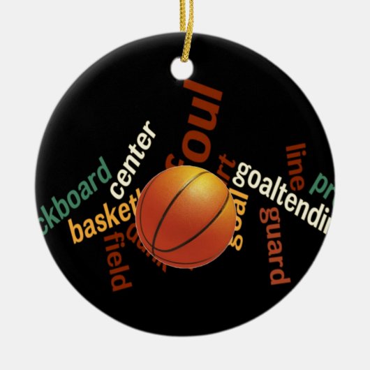 Hoops Basketball Sport Fanatics.jpg Keramisch Ornament (Voorkant)
