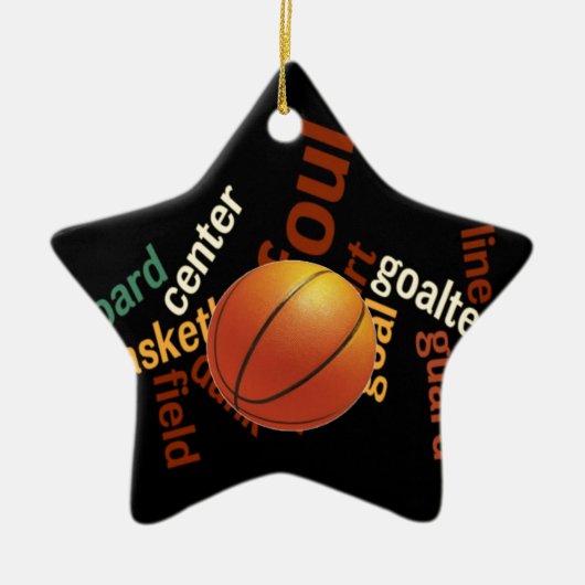 Hoops Basketball Sport Fanatics.jpg Keramisch Ornament (Voorkant)