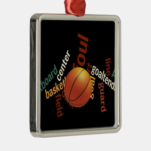 Hoops Basketball Sport Fanatics.jpg Metalen Ornament (Rechts)