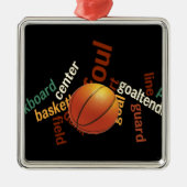 Hoops Basketball Sport Fanatics.jpg Metalen Ornament (Voorkant)