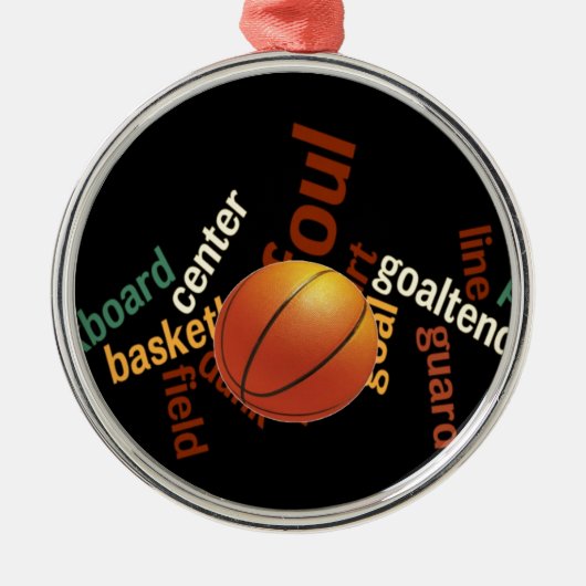 Hoops Basketball Sport Fanatics.jpg Metalen Ornament (Voorkant)