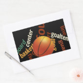 Hoops Basketball Sport Fanatics. Rechthoekige Sticker (Envelop)