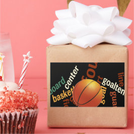 Hoops Basketball Sport Fanatics. Rechthoekige Sticker