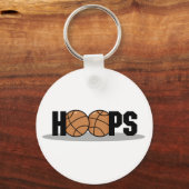 Hoops Basketball T-shirts en Gifts Sleutelhanger (Voorkant)