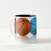 Hoops Basketball Tweekleurige Koffiemok (Voorkant links)