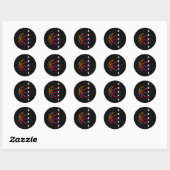Hoops Bysketbyll Player Retro Ronde Sticker (Vel)