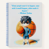 Hoops & Dreams - 3D Anime Basketbal Notitieboek (Voorkant)