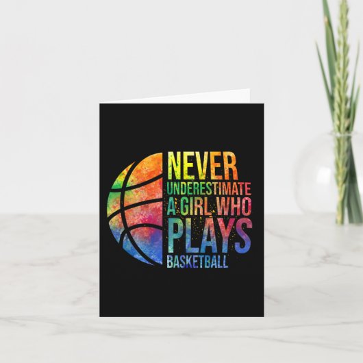 Hoops Girls onderschatten nooit een meisje dat spe Kaart (Voorkant)