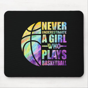 Hoops Girls onderschatten nooit een meisje dat spe Muismat