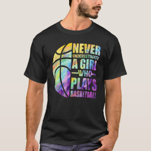 Hoops Girls onderschatten nooit een meisje dat spe T-shirt