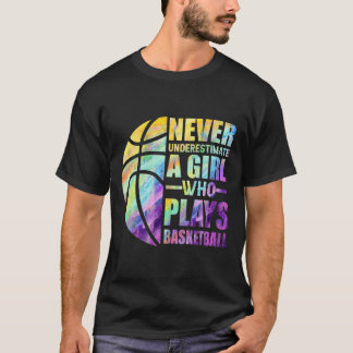 Hoops Girls onderschatten nooit een meisje dat spe T-shirt
