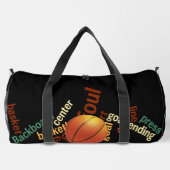 Hoops & Highlights: Kleurrijke basketbal-geïnspire Plunjezak (Achterkant)