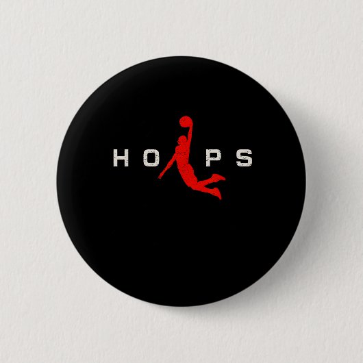 Hoops - Honkbal Ronde Button 5,7 Cm (Voorkant)