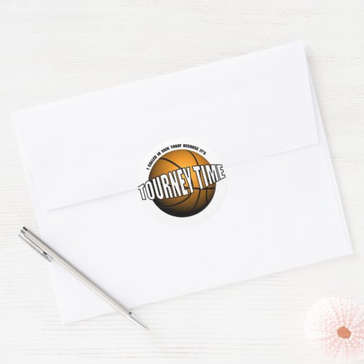 HOOPS-TOURNEY TIJD RONDE STICKER (Envelop)
