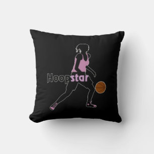 Hoopstar Black en White Basketball Pillow Kussen