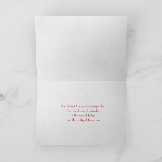 Hooptekst in rode stiches kaart (Binnen)