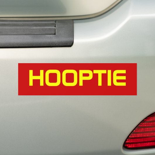 HOOPTIE BUMPERSTICKER (Op auto)