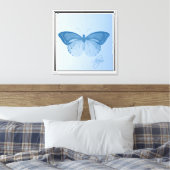 Hoopvlinder Blauw Canvas Afdruk (Insitu (Slaapkamer))