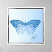 Hoopvlinder Blauw Canvas Afdruk (Voorkant)
