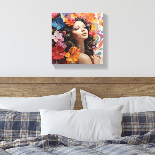 hoopvol aankondigen canvas afdruk (Insitu (Slaapkamer))