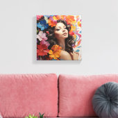 hoopvol aankondigen canvas afdruk (Insitu (Woonkamer))