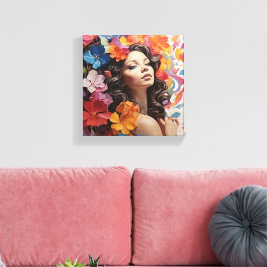 hoopvol aankondigen canvas afdruk (Insitu (Woonkamer))