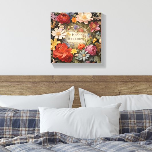 hoopvol aankondigen canvas afdruk (Insitu (Slaapkamer))