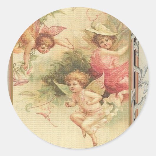 Hoopvol - Angels & Flowers Ronde Sticker (Voorkant)