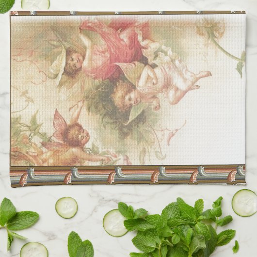 Hoopvol - Angels & Flowers Theedoek (Gevouwen)