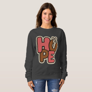 "Hoopvol in stijl – Vreedzame Vibes Sticker" Trui