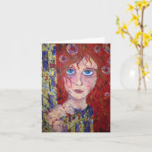 HOOPVOL MEISJE notecard Kaart (Gele Bloem)